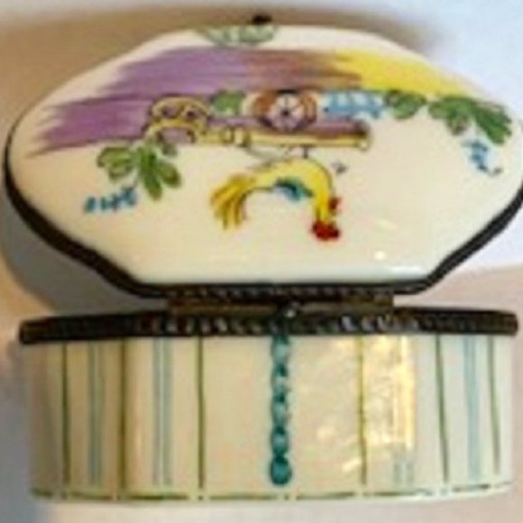 Vintage Limoges Box & Letter French Porcelain C.M. - Picture 7 of 8